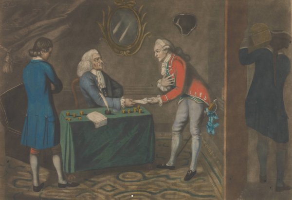 The Prodigal Son Recieves His Patrimony  by John Raphael Smith - Hand-Painted Oil Painting Reproduction