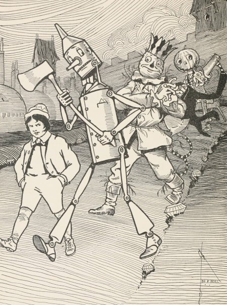 Main Product Photo of The Marvelous Land of Oz Pl.23  Painting by John Rea Neill