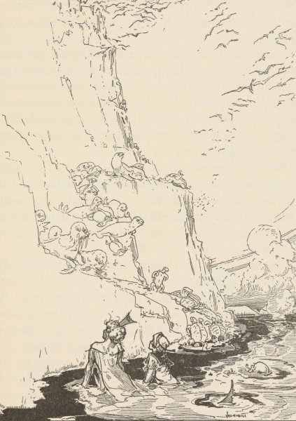 The sea fairies 19  by John Rea Neill - Hand-Painted Oil Painting Reproduction