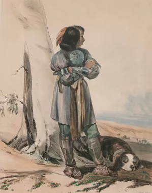 Huron Indian Oil painting by John Richard Coke Smyth