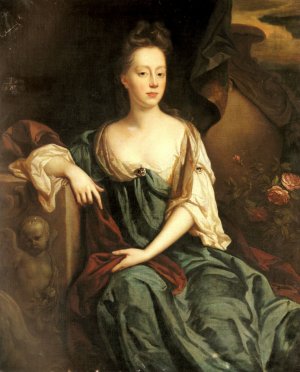 Portrait Of Anne Sherard, Lady Brownlow 1659-1721 Oil painting by John Riley