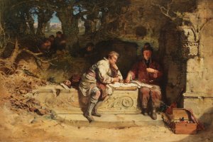 Die Falschspieler by John Ritchie Oil Painting