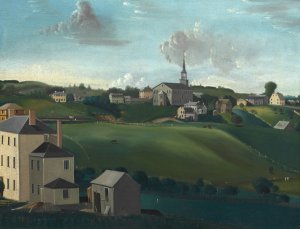 Meetinghouse Hill, Roxbury, Massachusetts by John Ritto Penniman Oil Painting