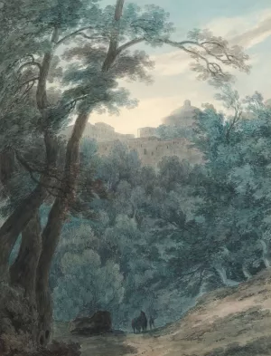 Ariccia by John Robert Cozens Oil Painting