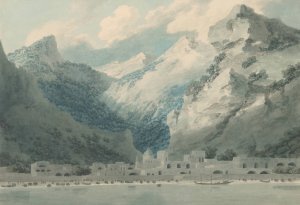 Cetara on the Gulf of Salerno by John Robert Cozens Oil Painting