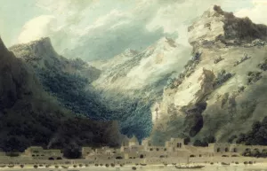Cetera, Gulf of Salerno by John Robert Cozens Oil Painting