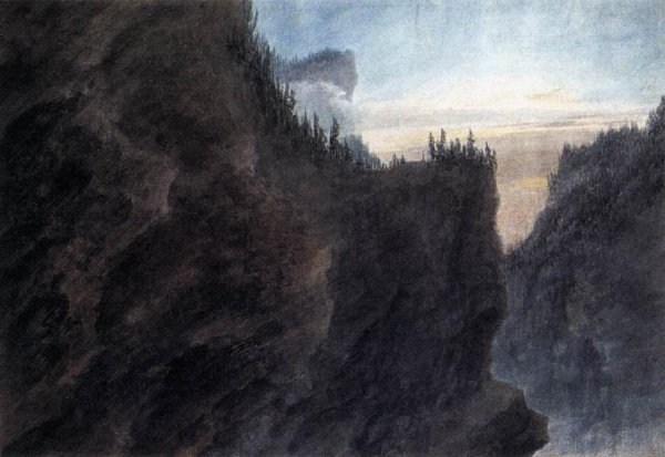 Main Product Photo of Entrance to the Valley of Grande Chartreuse in Dauphine Painting by John Robert Cozens