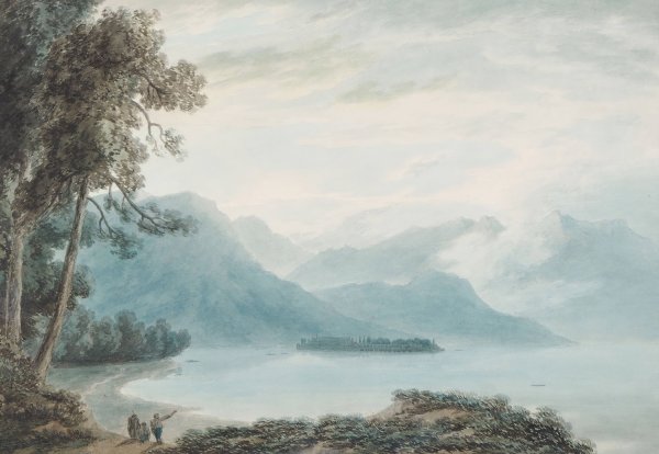 Isola Bella, Lago Maggiore  by John Robert Cozens - Hand-Painted Oil Painting Reproduction