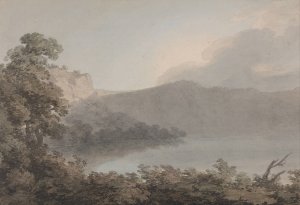 Lake of Vico Between Rome and Florence by John Robert Cozens Oil Painting