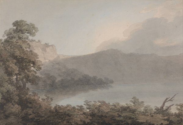 Main Product Photo of Lake of Vico Between Rome and Florence Painting by John Robert Cozens
