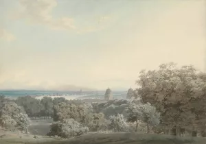 London from Greenwich Hill by John Robert Cozens Oil Painting