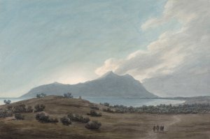 Monte Circeo at Sunset by John Robert Cozens Oil Painting