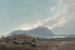 Monte Circeo at Sunset by John Robert Cozens Oil Painting