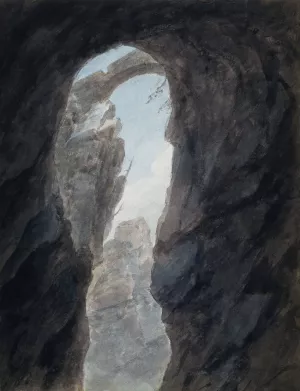 Ravine in the Campagna by John Robert Cozens Oil Painting