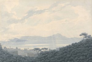 The Bay of Naples from Capodimonte, Italy by John Robert Cozens Oil Painting