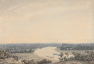 The Thames from Richmond Hill Looking Southwest by John Robert Cozens Oil Painting