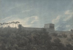 View of the Villa Lante on the Janiculum in Rome by John Robert Cozens Oil Painting
