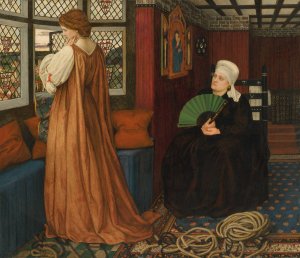 Juliet and her Nurse by John Roddam Spencer Stanhope Oil Painting