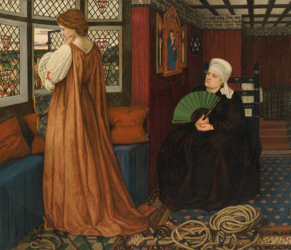 Main Product Photo of Juliet and her Nurse Painting by John Roddam Spencer Stanhope