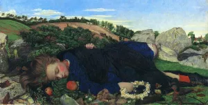 Robins of Modern Times by John Roddam Spencer Stanhope Oil Painting