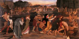 The Waters of Lethe by the Plains of Elysium by John Roddam Spencer Stanhope Oil Painting
