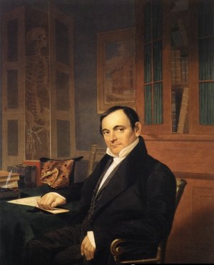 A Philadelphia Physician by John Rubens Smith Oil Painting