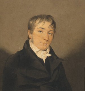 Portrait of Unknown Man by John Rubens Smith Oil Painting