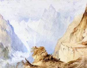 A View in the Alps by John Ruskin - Oil Painting Reproduction