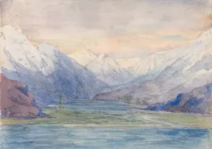 Mountain Landscape by John Ruskin Oil Painting