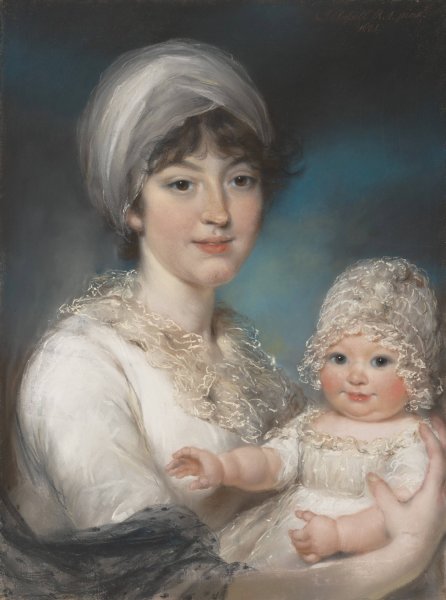 Mrs. Robert Shurlock  by John Russell - Hand-Painted Oil Painting Reproduction