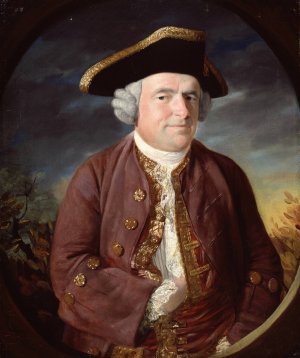 Portrait of a Man in a Tricorn Hat by John Russell Oil Painting