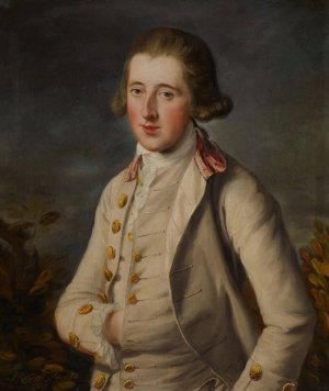 Portrait of a young man, said to be Peter Speirs by John Russell Oil Painting