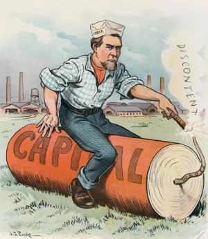 Labor's idea of elevating itself by John Samuel Pughe Oil Painting