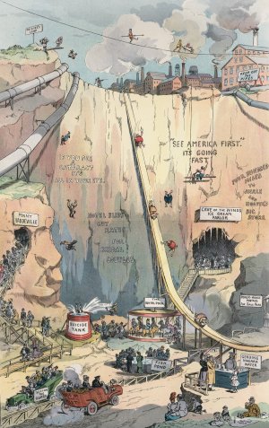 Save Niagara Falls - from this by John Samuel Pughe Oil Painting