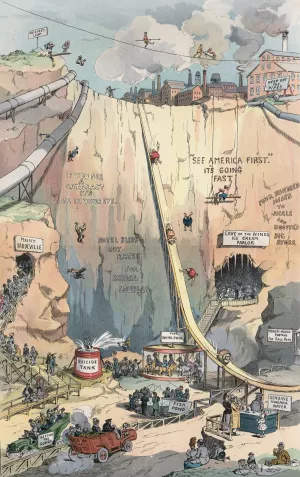 Save Niagara Falls - from this Oil painting by John Samuel Pughe