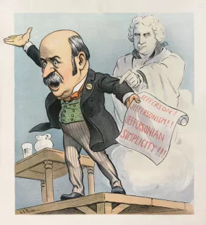 The shade of Jefferson protests by John Samuel Pughe Oil Painting