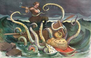 The struggle of the Slav by John Samuel Pughe Oil Painting