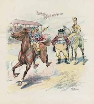 Warming up a sure winner by John Samuel Pughe Oil Painting