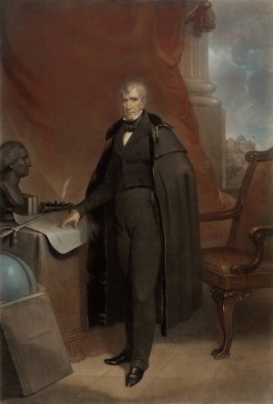 William Henry Harrison by John Sartain Oil Painting