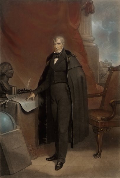 William Henry Harrison  by John Sartain - Hand-Painted Oil Painting Reproduction