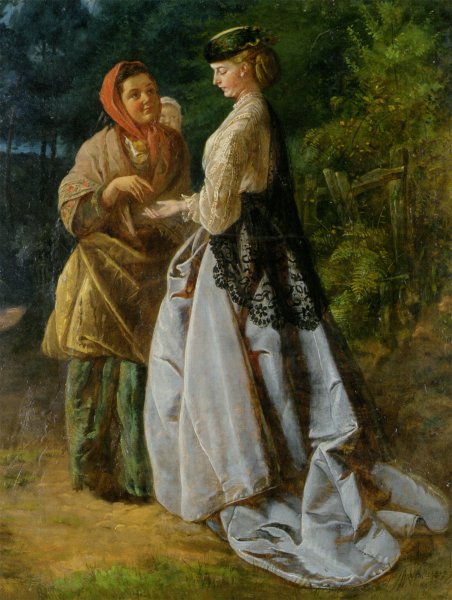 Main Product Photo of The Strolling Fortune Teller Painting by John Scott Cavell