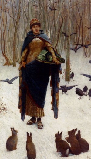 She Speaks Their Language by John Scott Oil Painting