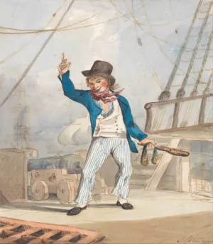 Caricature of a Sailor by John Sell Cotman Oil Painting