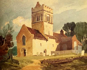 Gillingham Church, Norfolk by John Sell Cotman Oil Painting