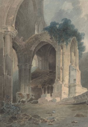 Rievaulx Abbey, Yorkshire by John Sell Cotman Oil Painting