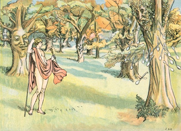 The Poplar Tree  by John Shelton Eland - Hand-Painted Oil Painting Reproduction