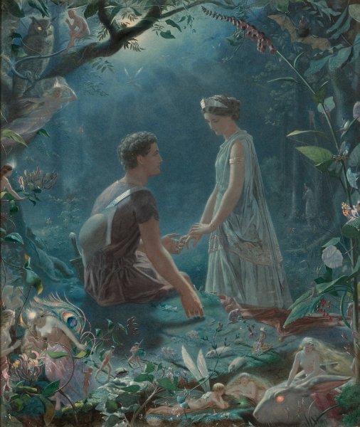 Hermia And Lysander, A Midsummer Night's Dream  by John Simmons - Hand-Painted Oil Painting Reproduction