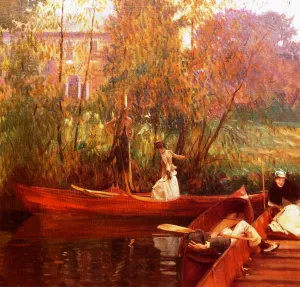 A Boating Party painting by John Singer Sargent