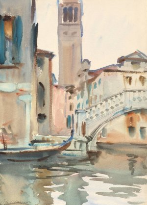 A Bridge and Campanile, Venice by John Singer Sargent Oil Painting
