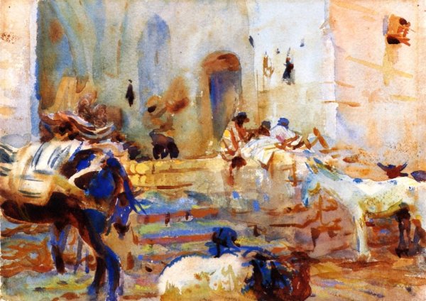 Main Product Photo of A Fonduk Painting by John Singer Sargent